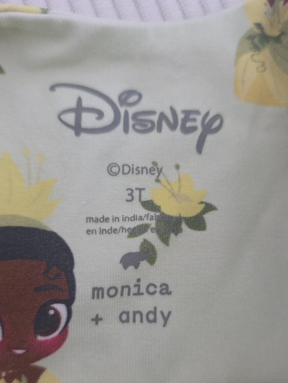 Monica & Andy Disney Tiana Floral Character DRESS in White and Yellow - 3T